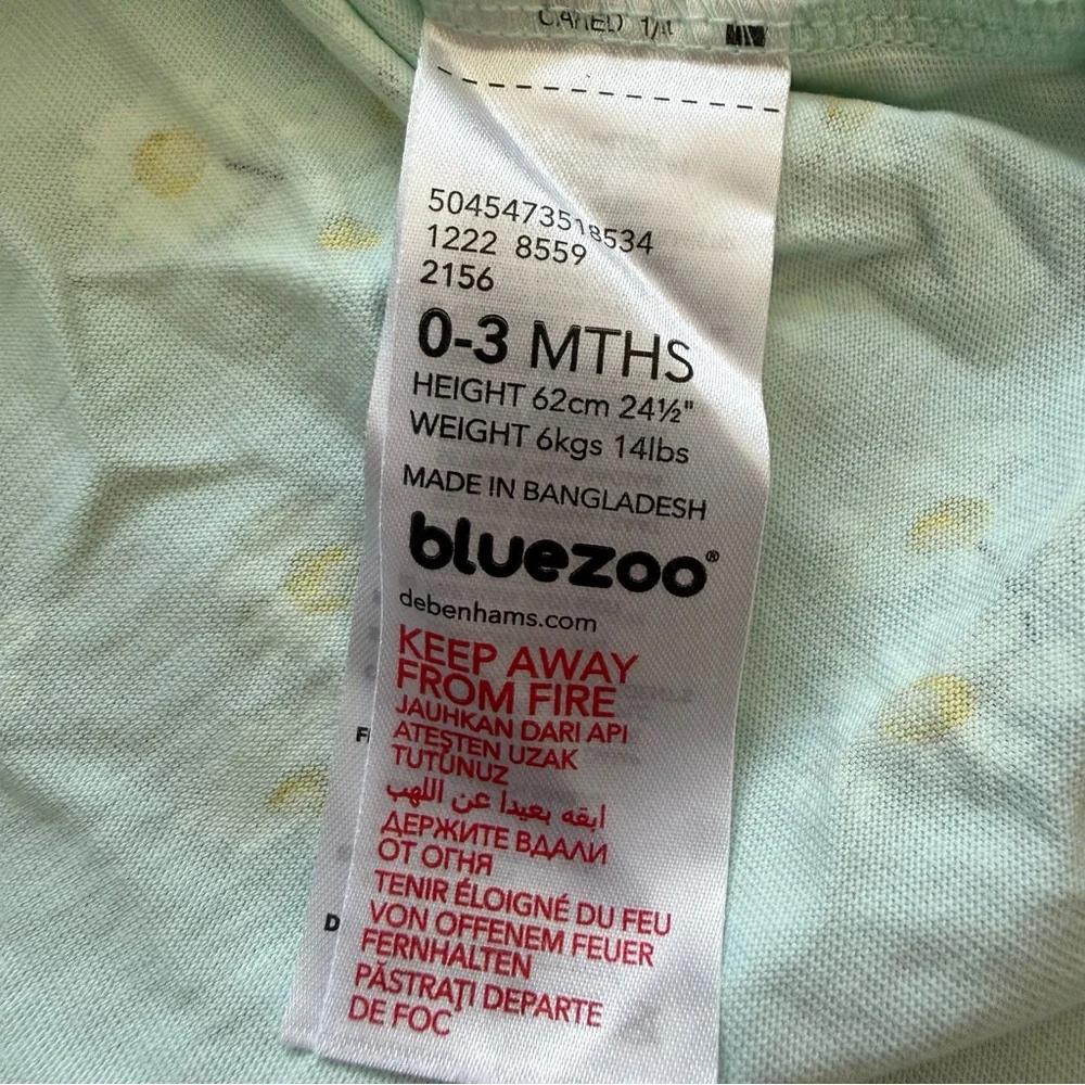 Blue Zoo Baby Mint Green Daisy Dress 0–3‎ Months Floral Spring - Picture 5 of 7